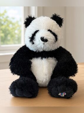 Retired Ganz Webkinz 8" Black and White Panda Plush Stuffed Animal No Code